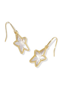 Kendra Scott Ada Star Small Drop Earrings - Gold/Ivory Mother of Pearl