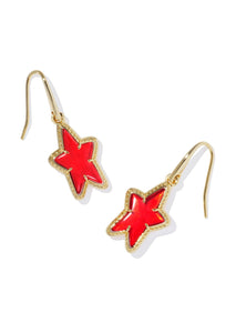 Kendra Scott Ada Star Small Drop Earrings - Gold/Red Illusion