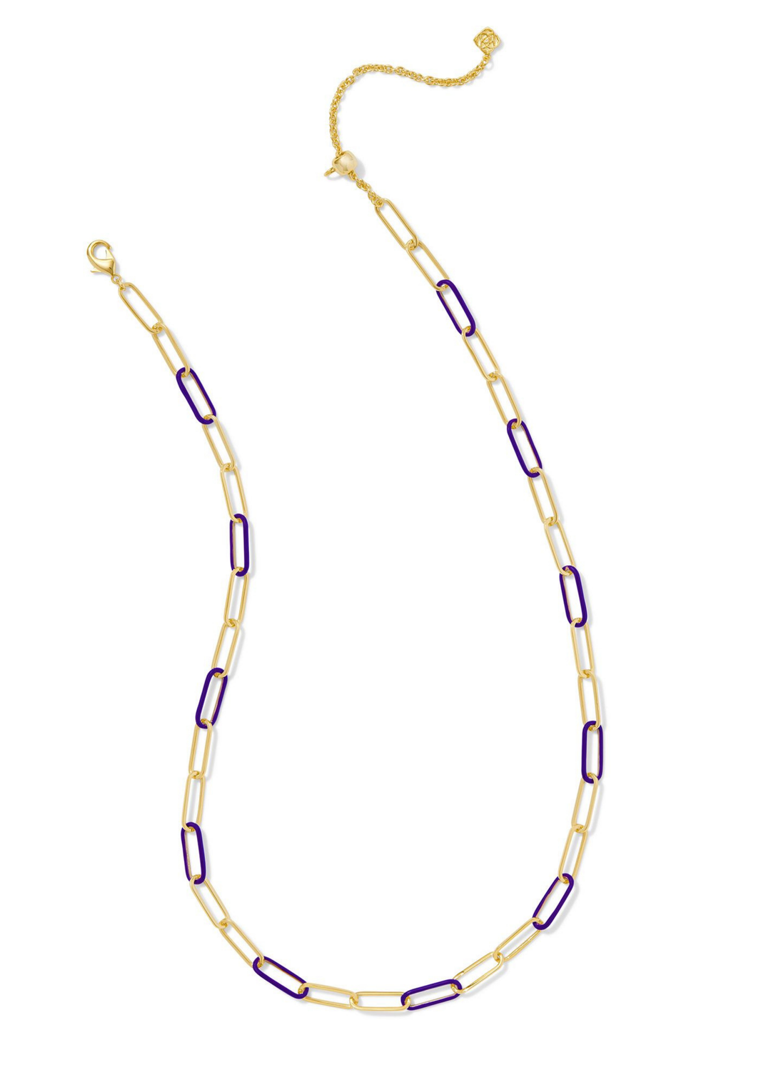 *BOUTIQUE EXCLUSIVE* Kendra Scott Ainsley Convertible Chain Necklace - Gold/Purple Enamel