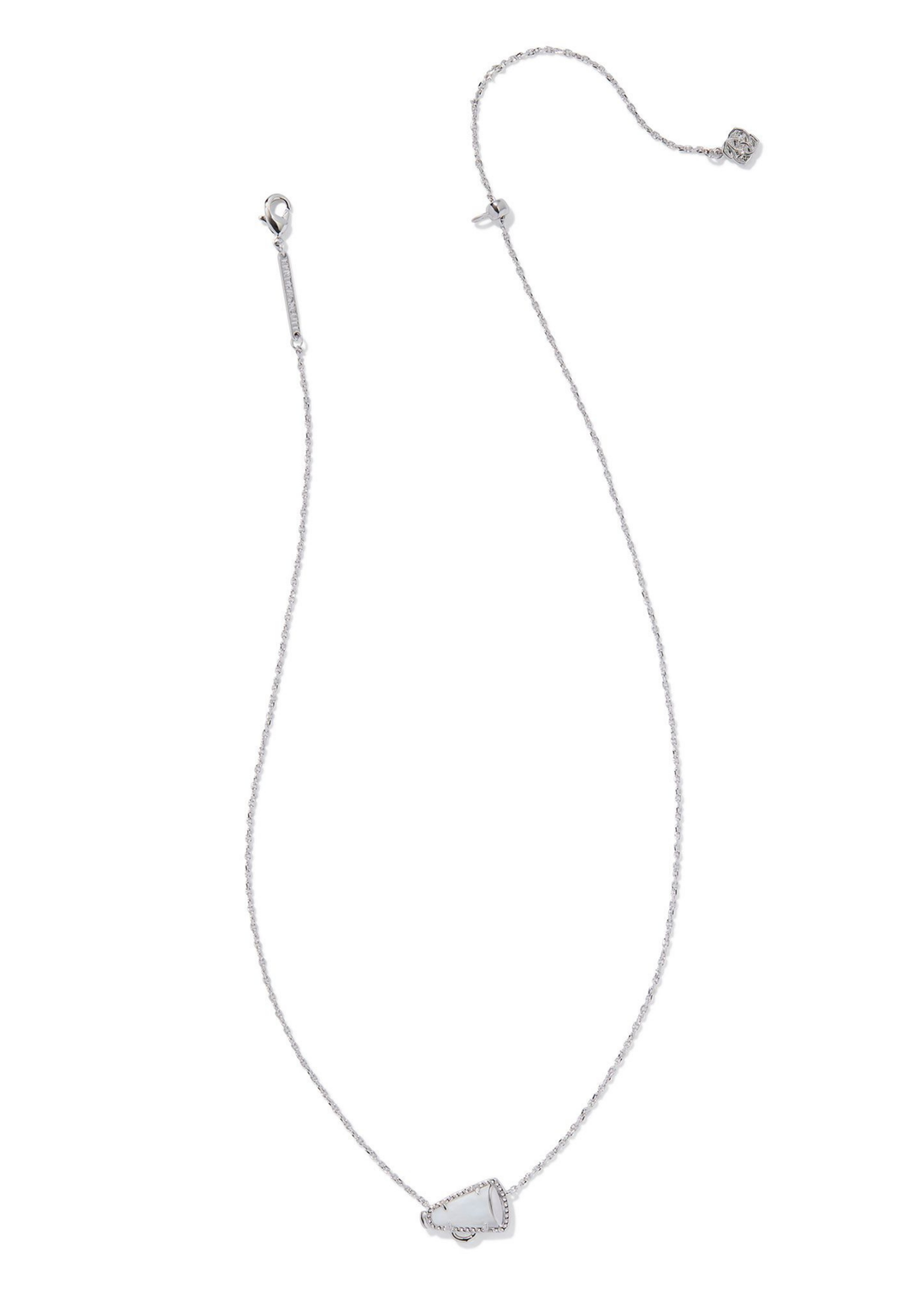 Kendra Scott Cheer Short Pendant Necklace - Rhodium/White Mother of Pearl