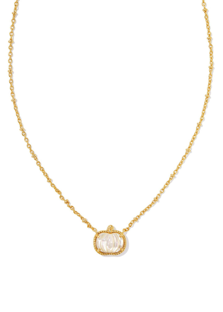 Kendra Scott Pumpkin Short Pendant Necklace - Gold/Natural Mother of Pearl