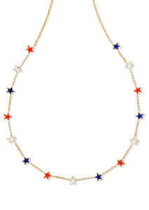 Kendra Scott Sierra Star Strand Necklace - Red White Blue Mix