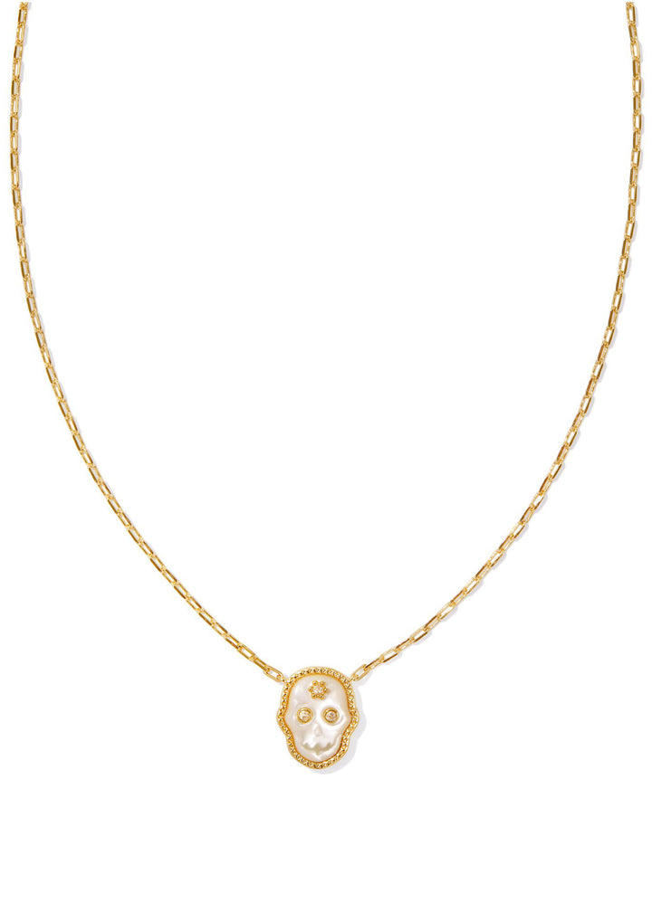 Kendra Scott Skeleton Short Pendant Necklace - Gold/Ivory Mother of Pearl