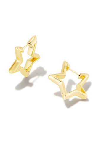 Kendra Scott Star Huggie Earrings - Gold