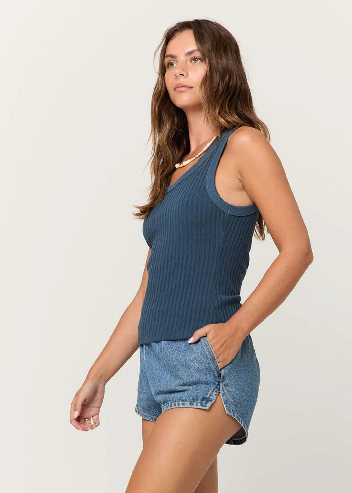 Project Social T Cooper Sweater Rib Tank - Blue Pine