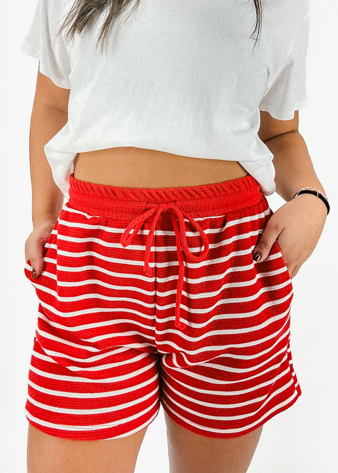 Sailor Cloudy Knit Stripe Shorts