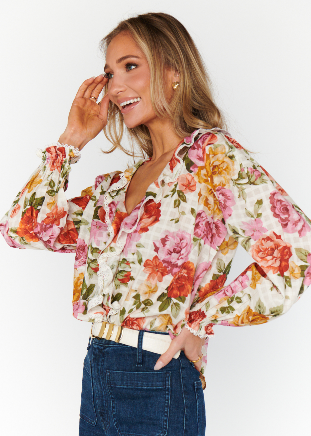 Show Me Your Mumu Lydia Ruffle Top