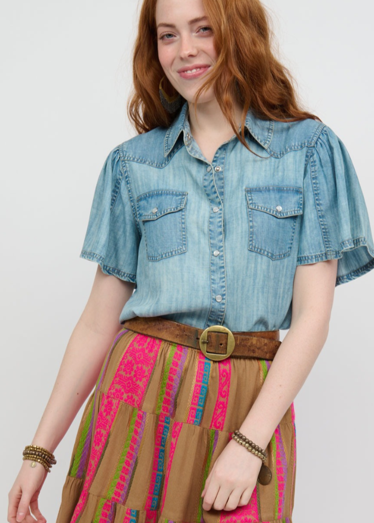 Sister Mary Raquel Denim Top