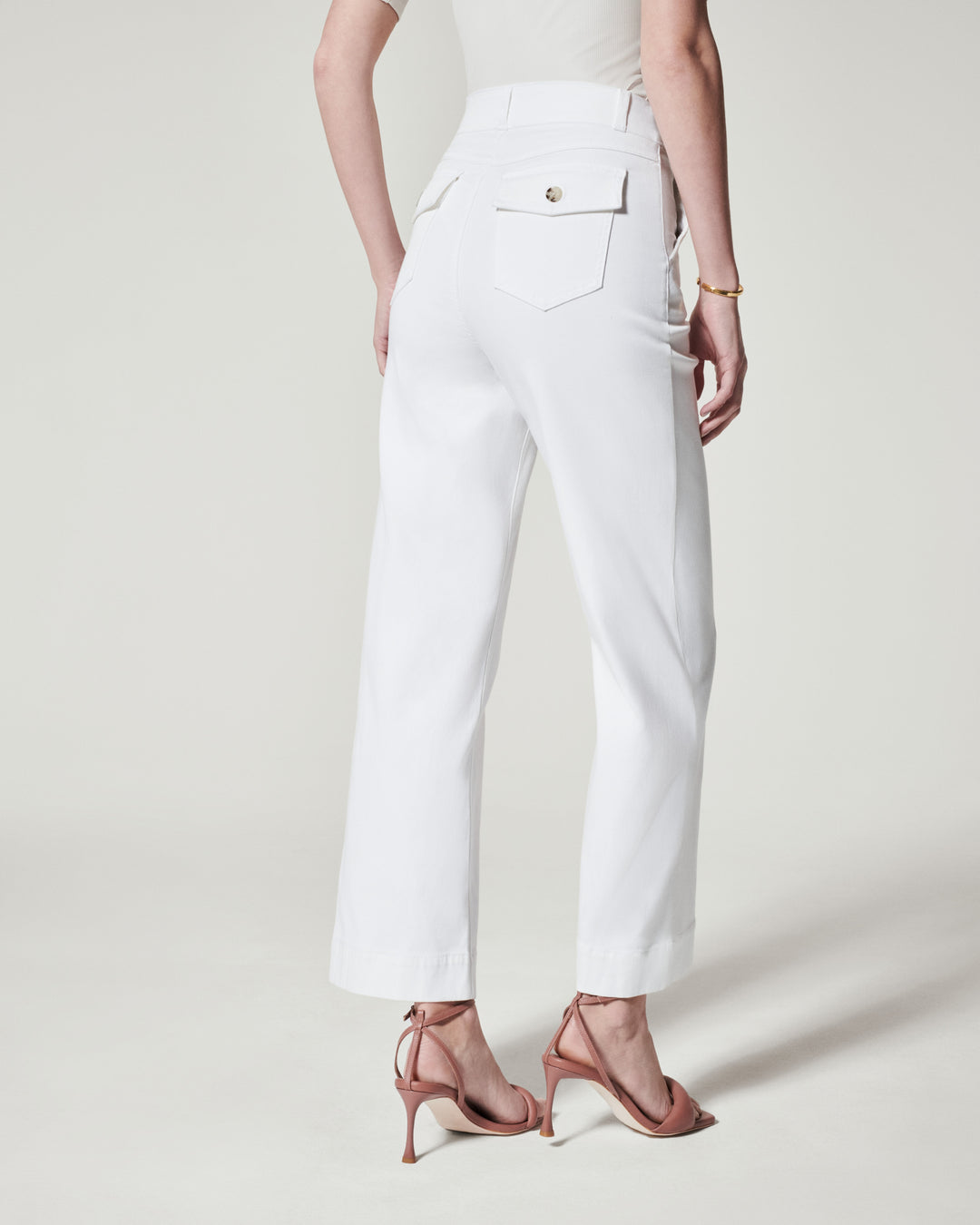 Spanx Stretch Twill Cropped Wide Leg Pant