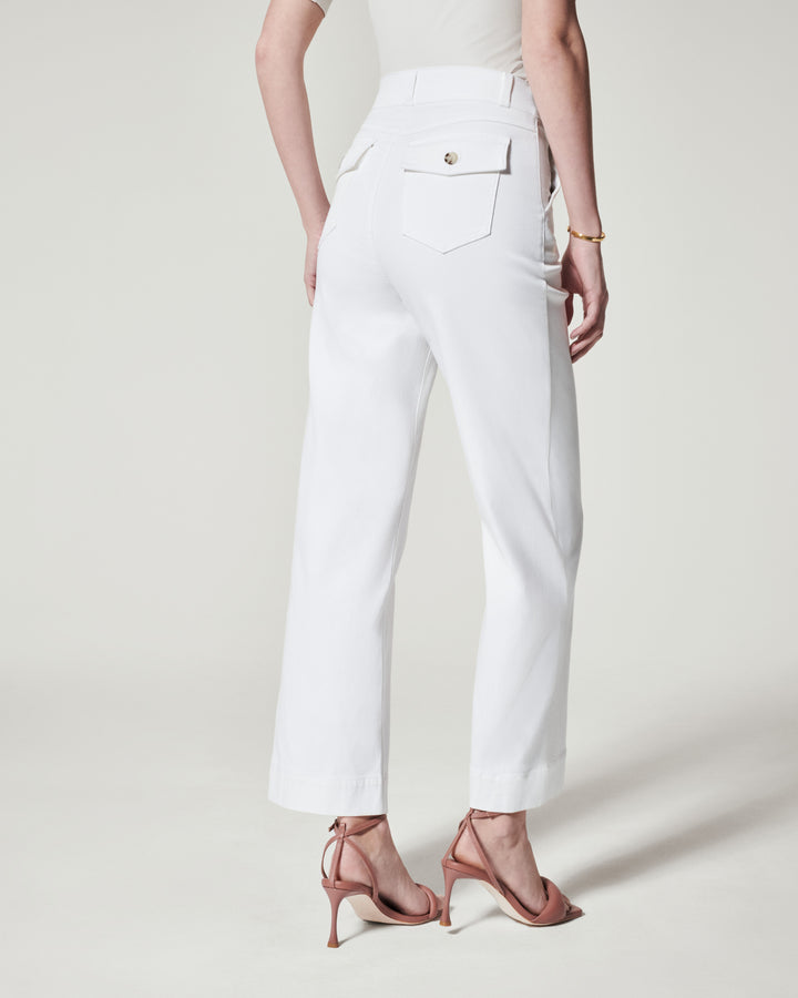 Spanx Stretch Twill Cropped Wide Leg Pant