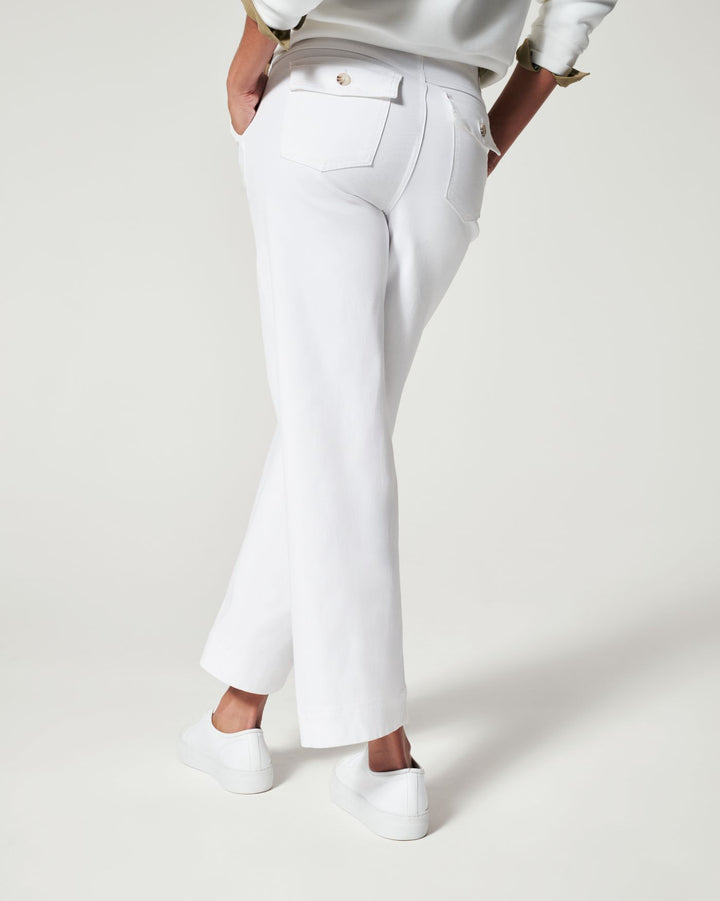 Spanx Stretch Twill Cropped Wide Leg Pant