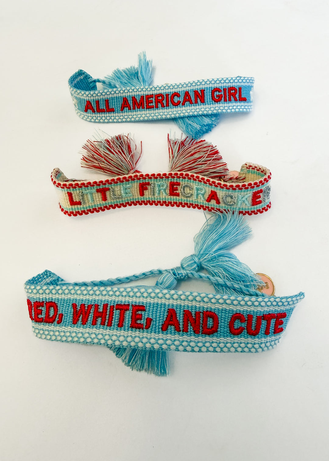 Red, White, and Cute Bracelet - Little Girl's Size