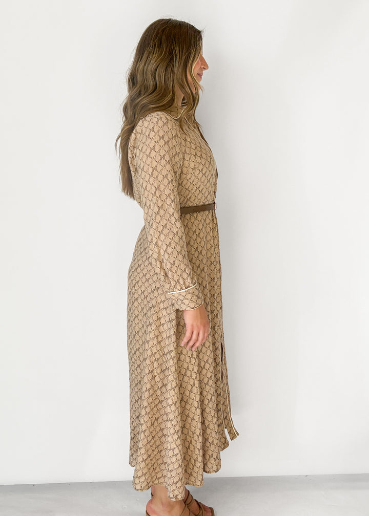Tammy Button Front Midi Dress