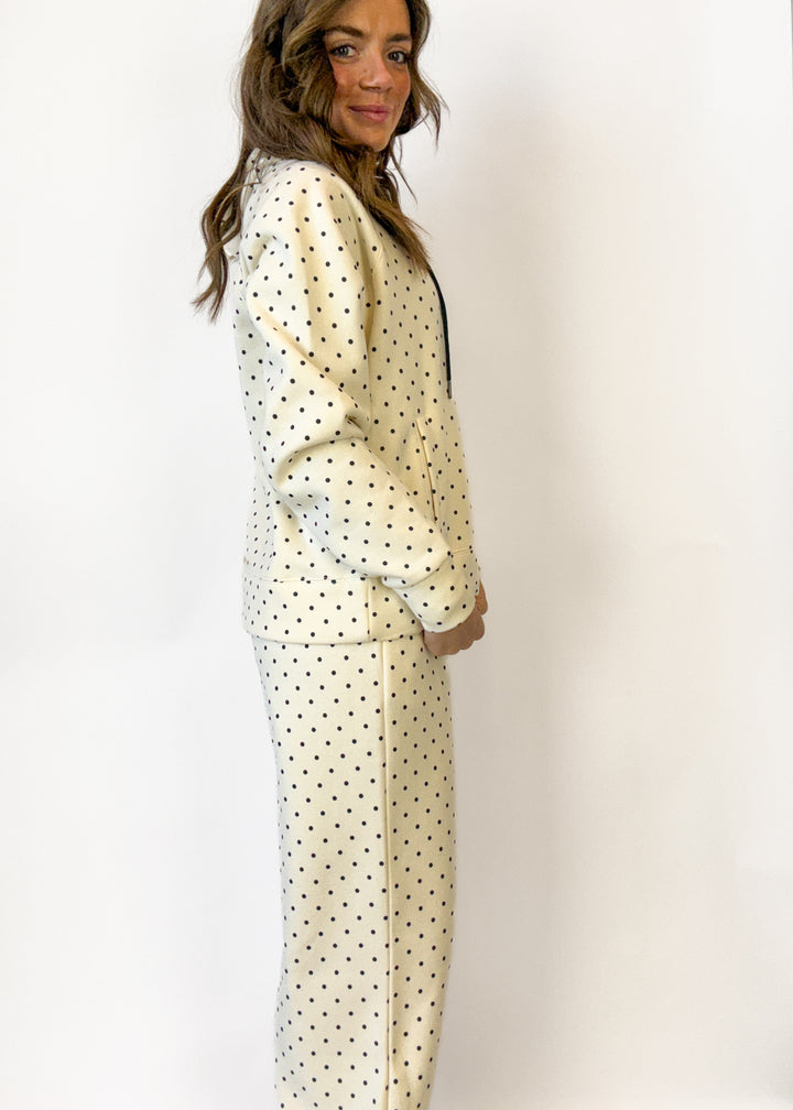 Gemma Polka Dot Sweatsuit - Ivory
