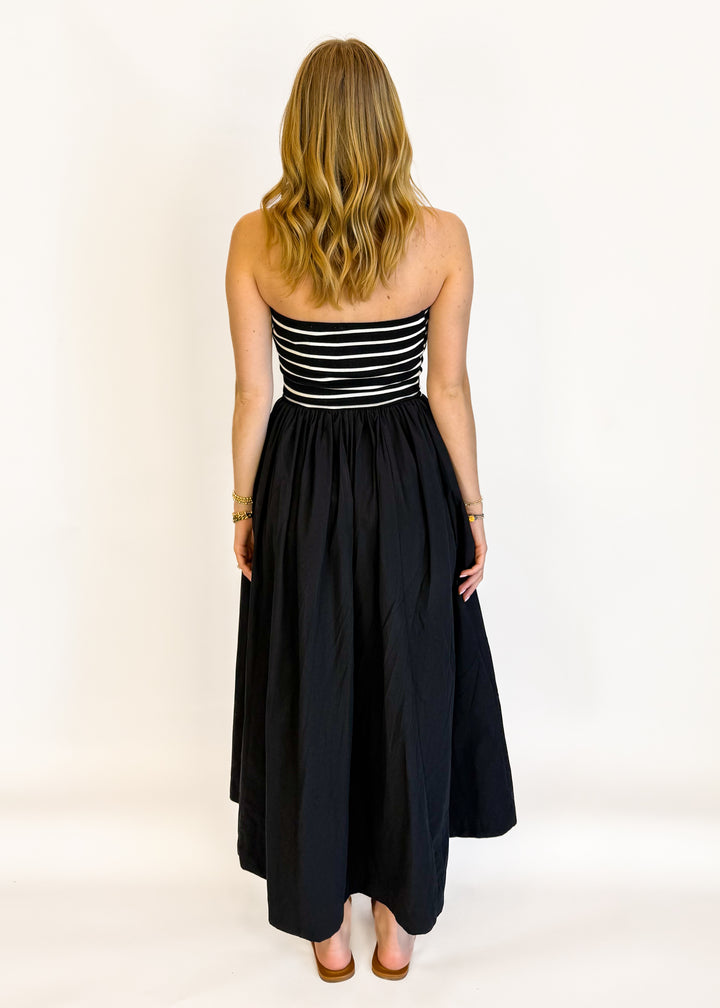 Jadyn Striped Strapless Dress