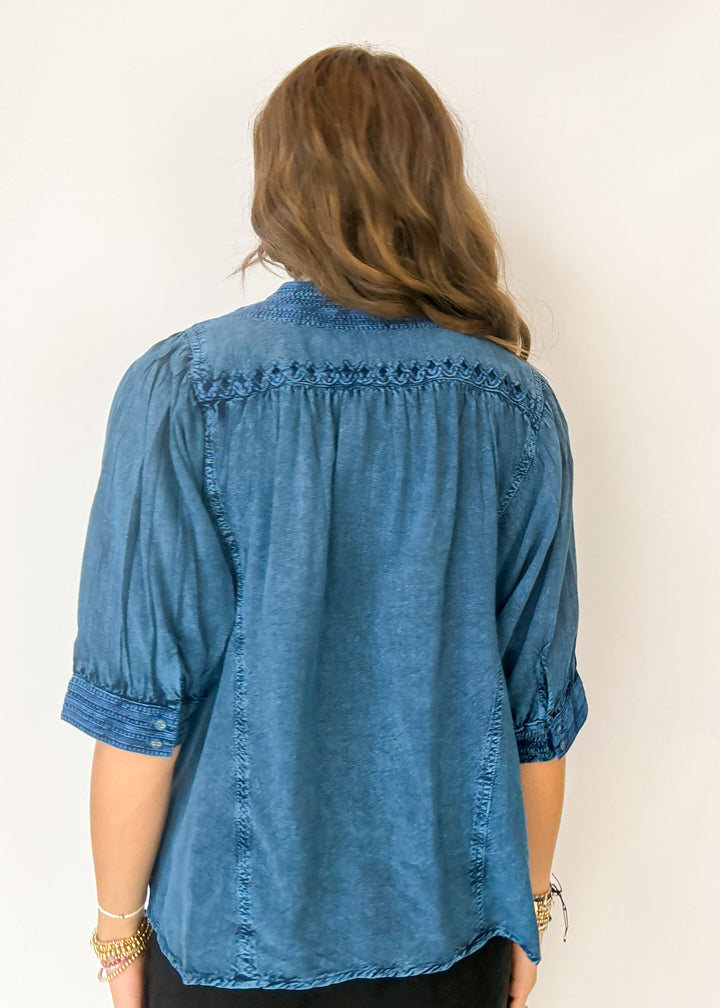 Karter Denim Button Down