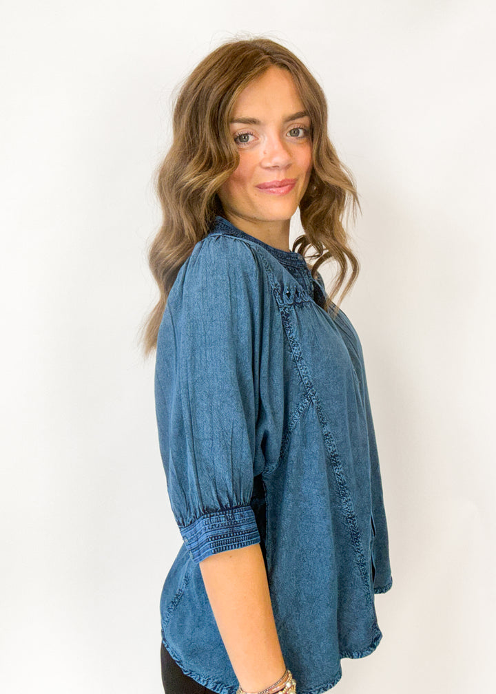 Karter Denim Button Down