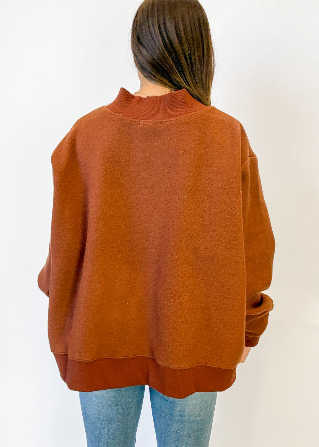 Good Day 2-Sided Mock Neck Sweatshirt