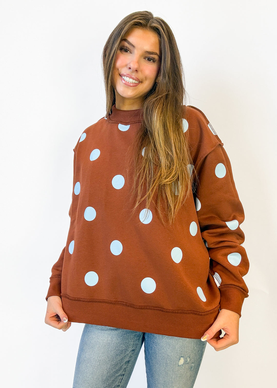 Good Day 2-Sided Mock Neck Sweatshirt