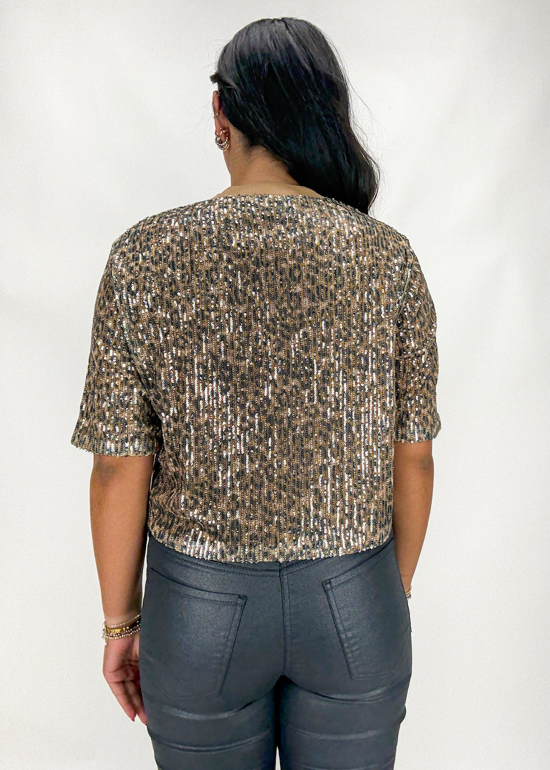 Elan Layla Sequin Top