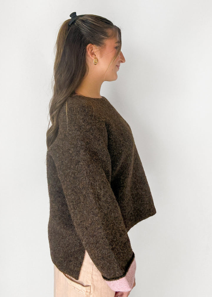 Kara Contrast Cuff Knit Sweater