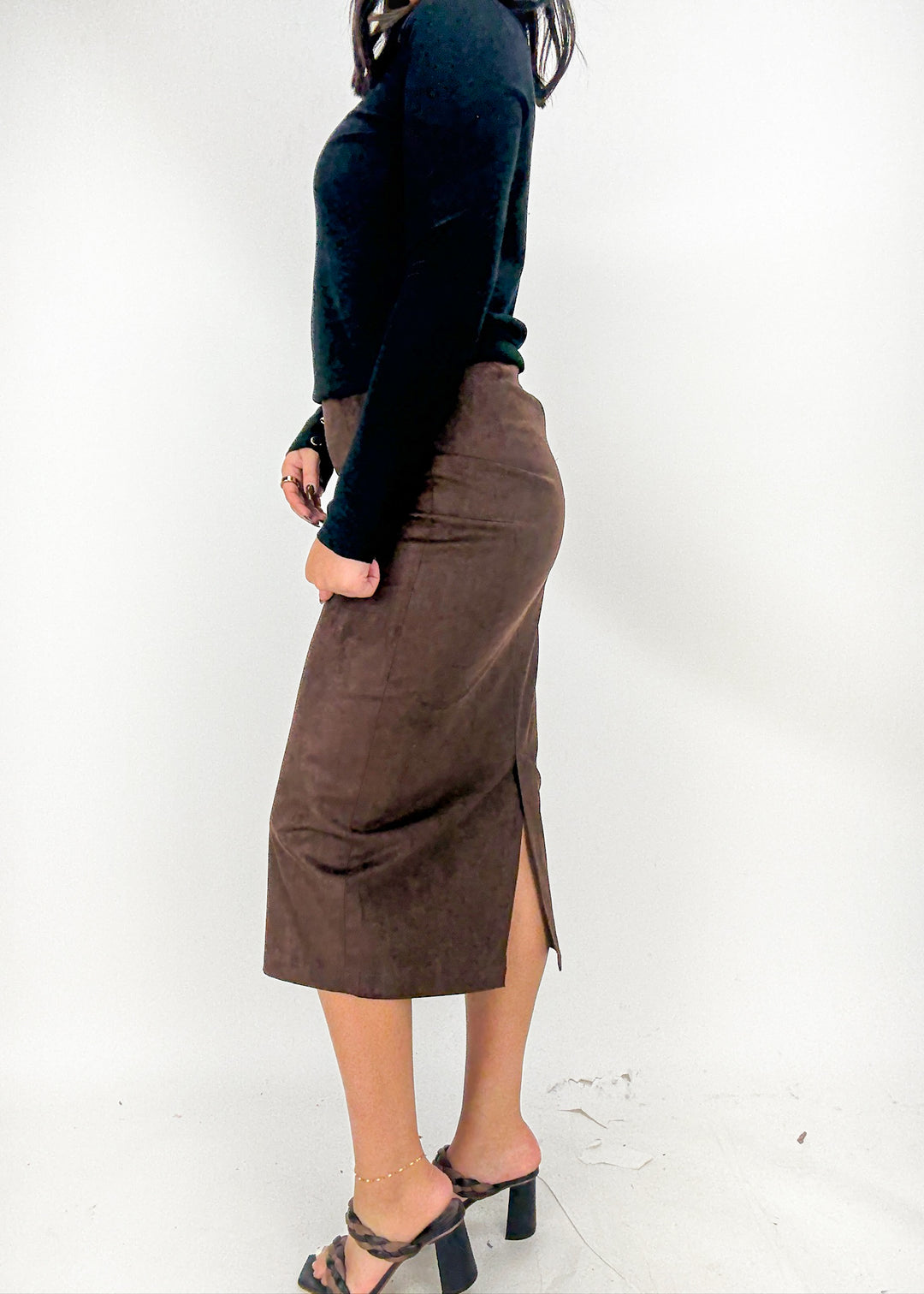 Dolce Cabo Asher Suede Maxi Skirt