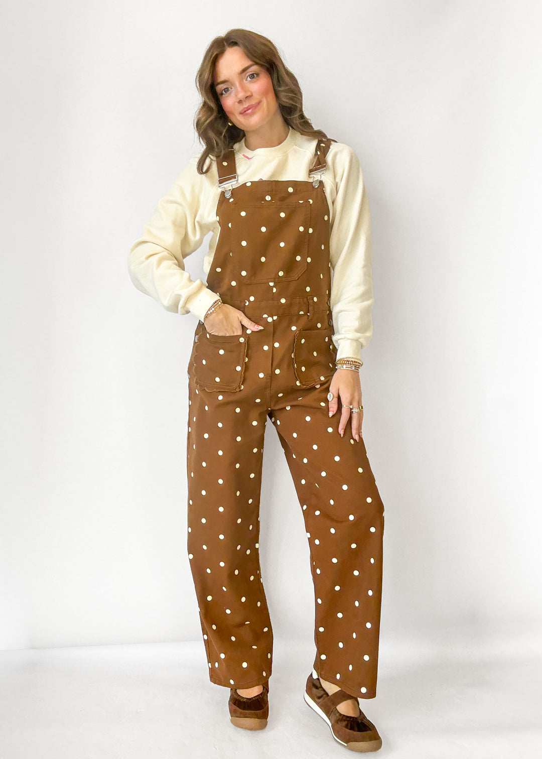 Mandy Polka Dot Overalls