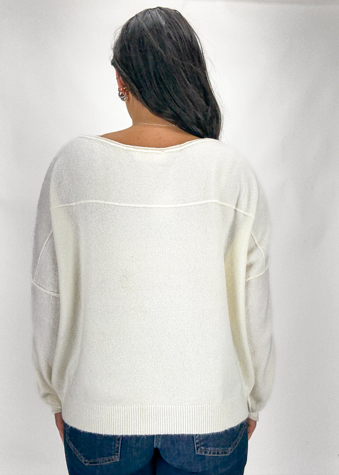 Free People See Me Pullover - White Combo