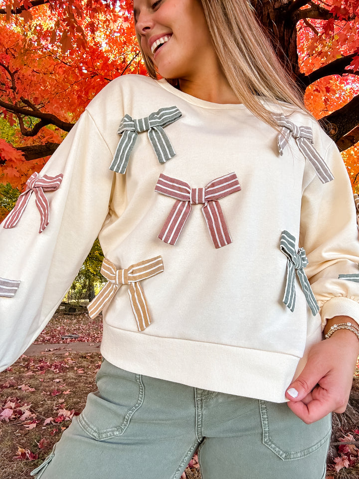 Cici Bow Sweatshirt