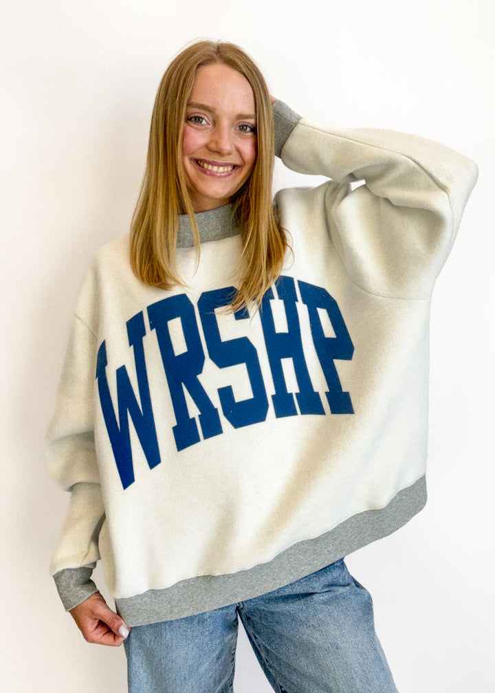 WRSHIP 2-Sided Mock Neck Sweatshirt