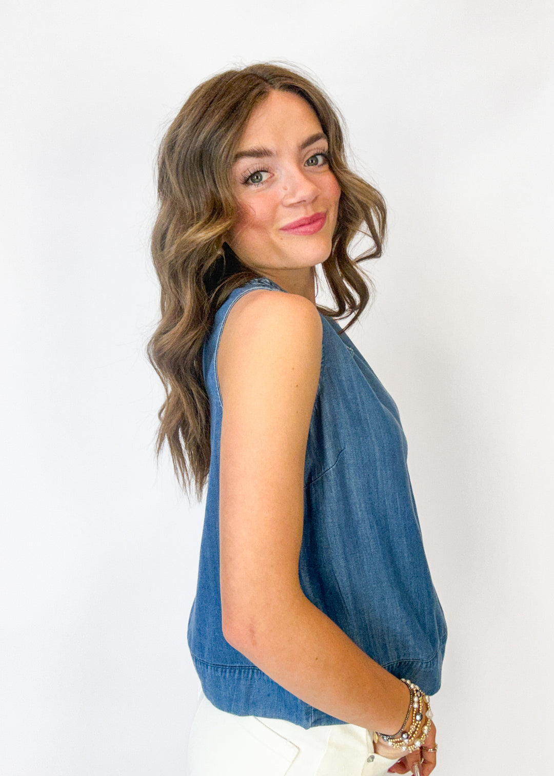 Jayla Denim Top