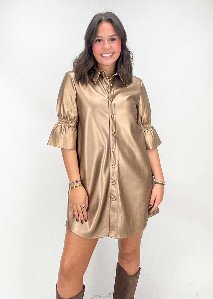 Dolce Cabo Brooklyn Metallic Mini Dress