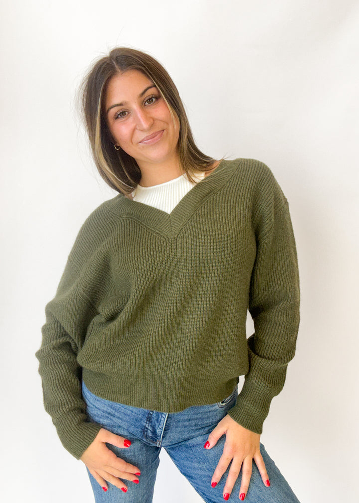 Elan Hadley V-Neck Sweater