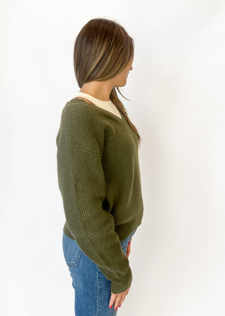 Elan Hadley V-Neck Sweater