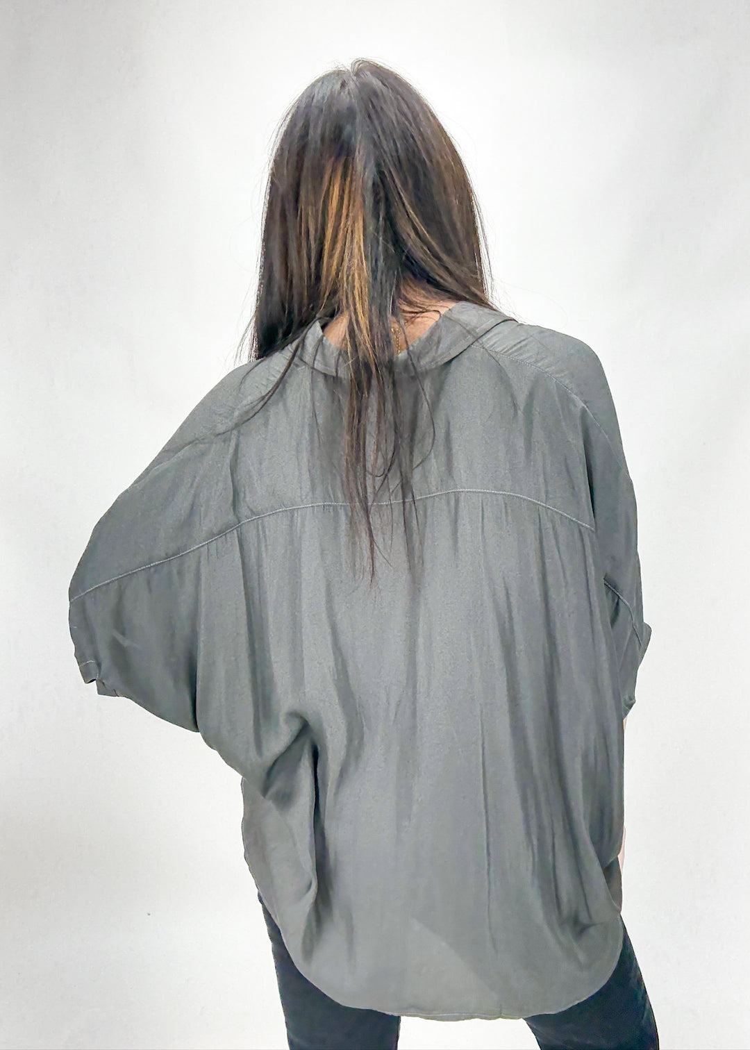 Colette Satin Button Down