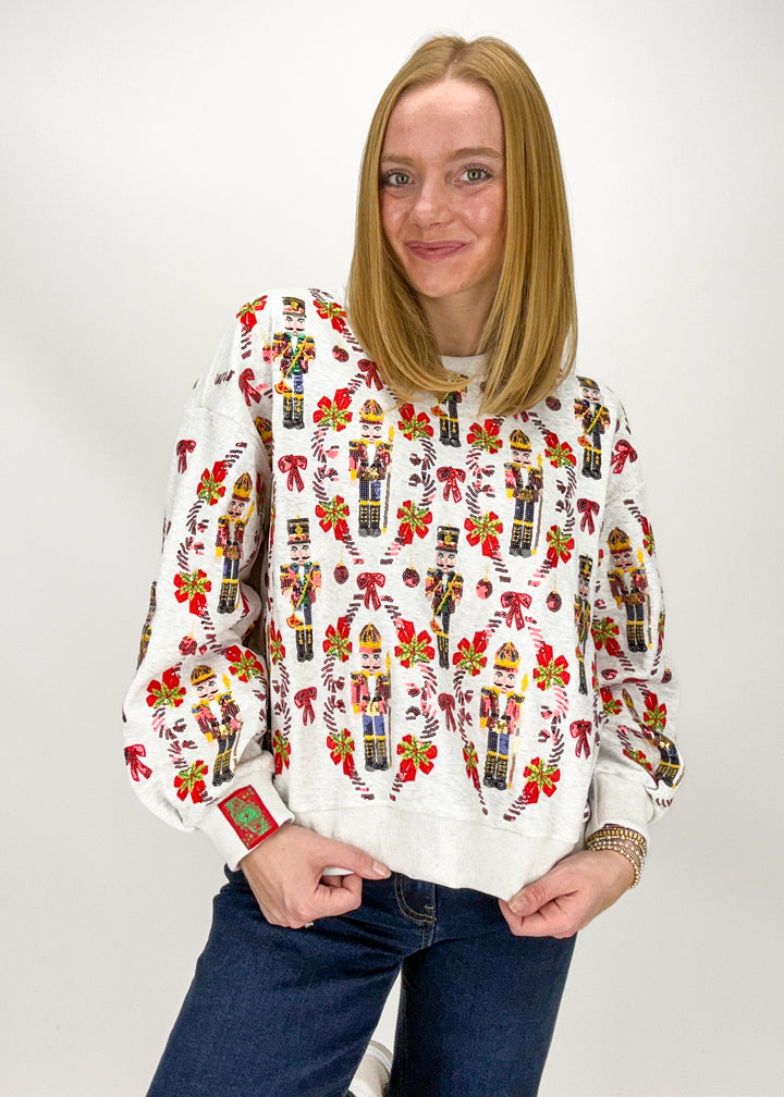 Queen of Sparkles Nutcracker & Candy Cane Sweatshirt