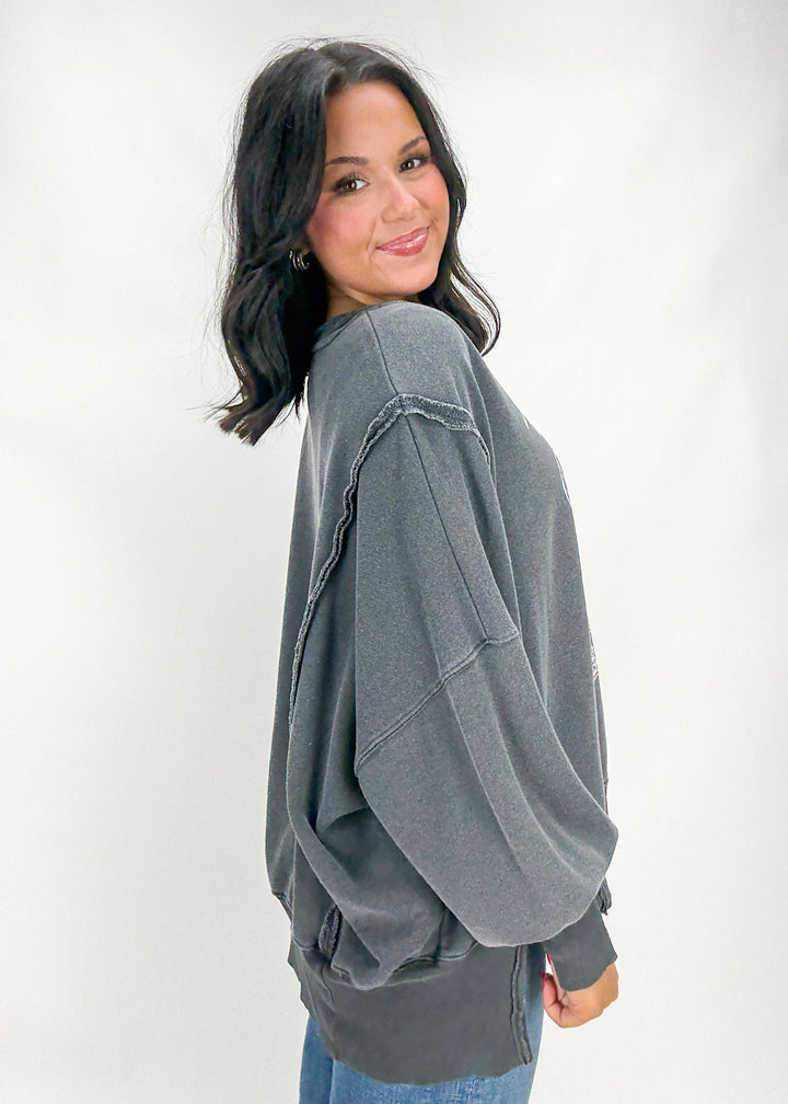 Free People Graphic Camden Pullover - Snake Combo