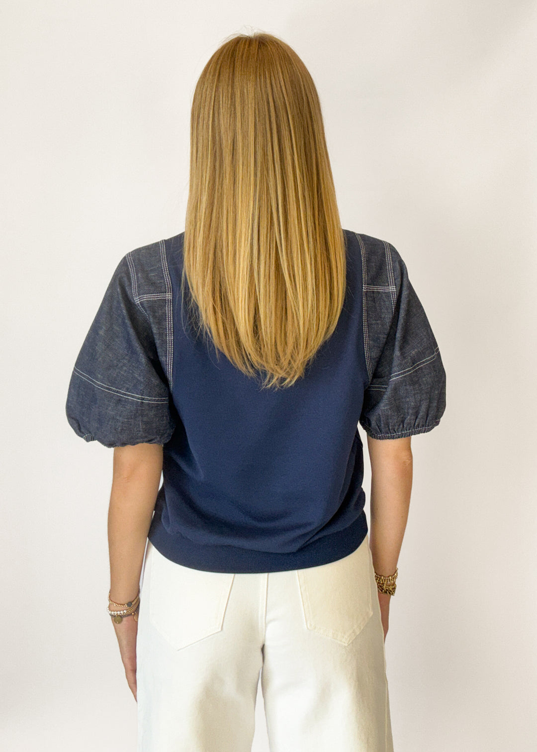 Judy Denim Sleeve Top
