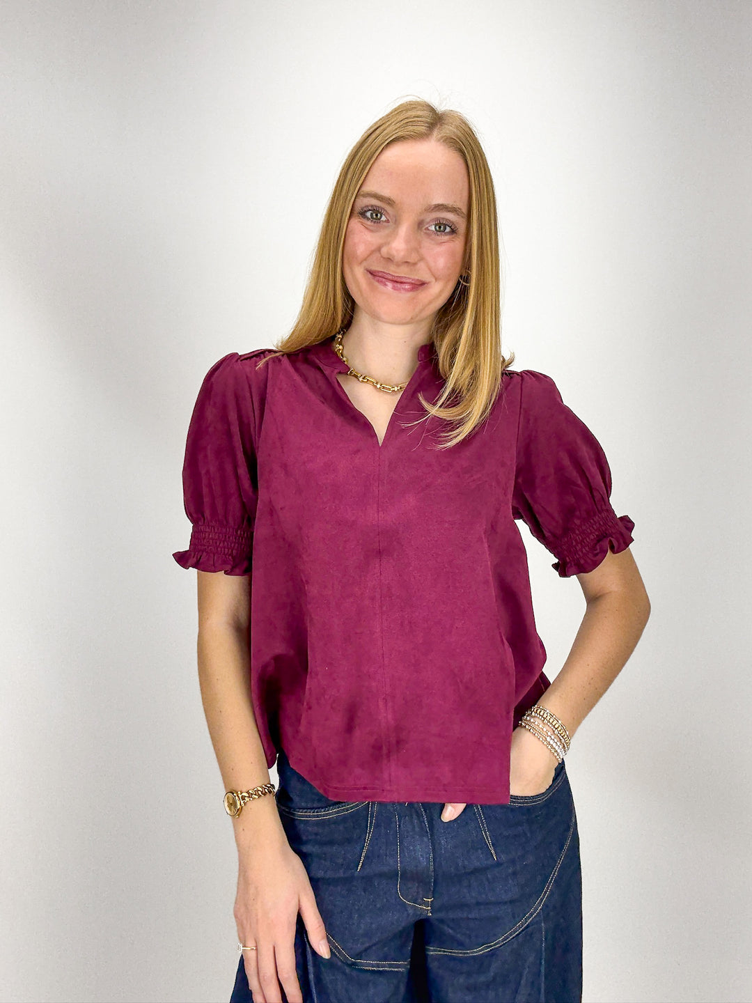 Ivy Jane Jenna Top - Wine