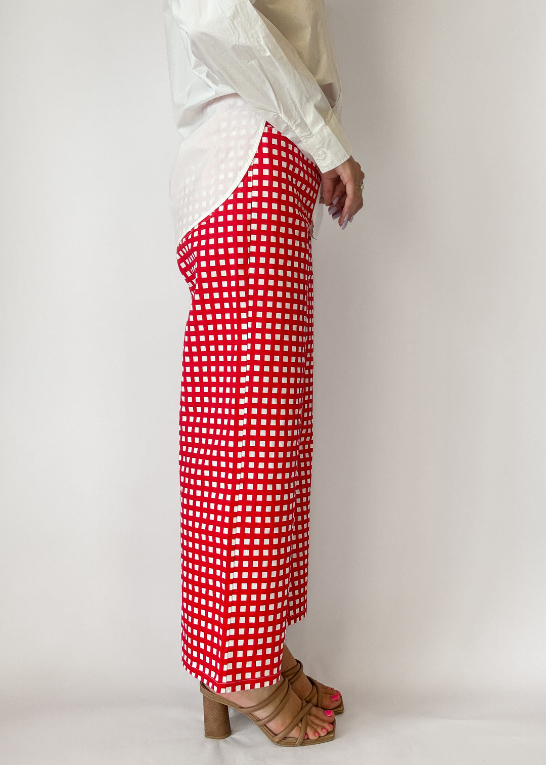 Bella Checkered Wide Leg Pants