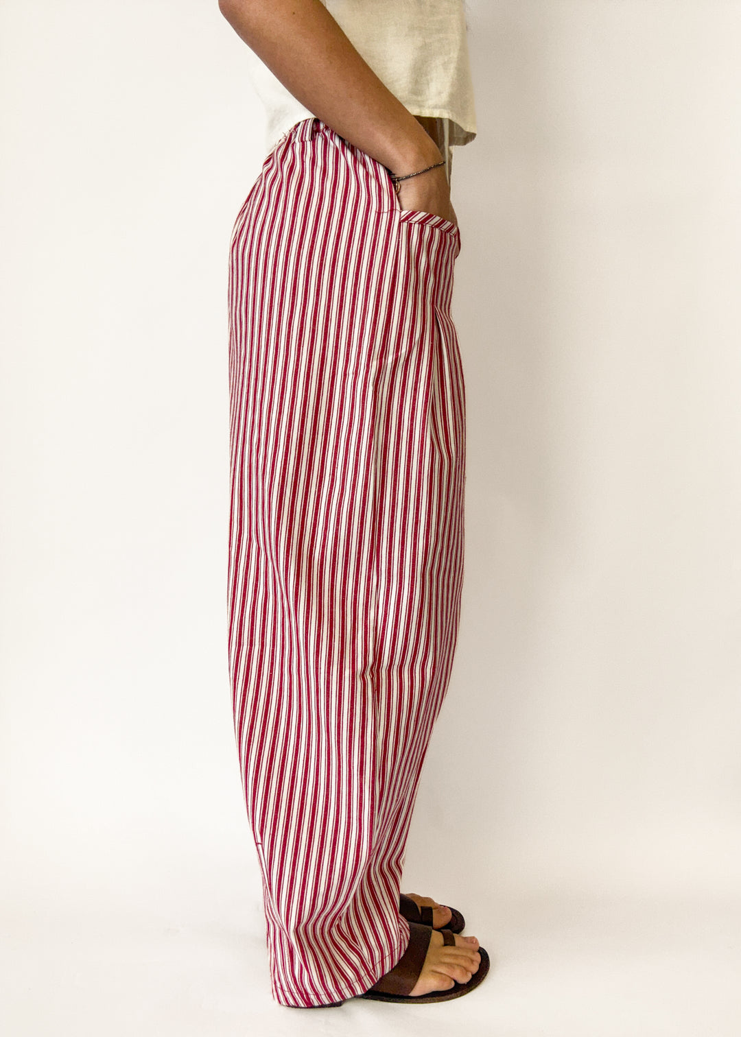 Corbyn Striped Barrel Jeans