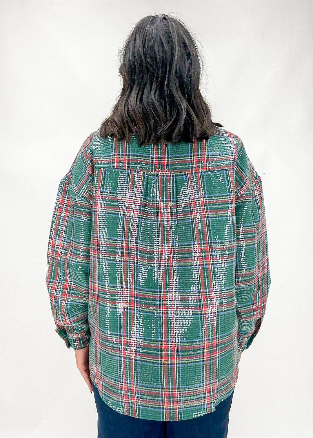 Clara Plaid Sequin Shirt