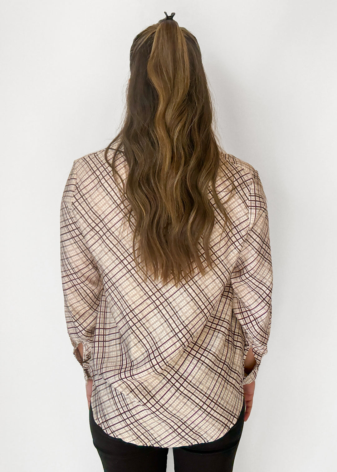 Reina Checkered Print Button Down