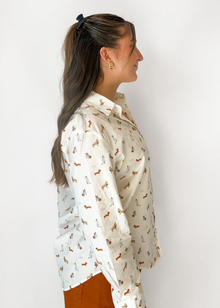 Teddy Puppy Button Down
