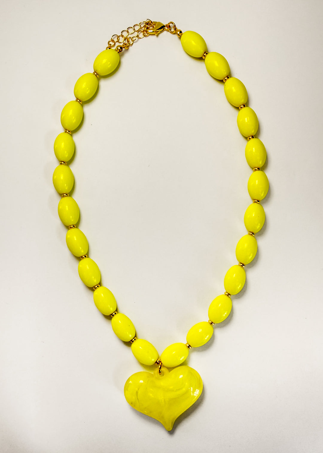Betty Beaded Heart Charm Necklace
