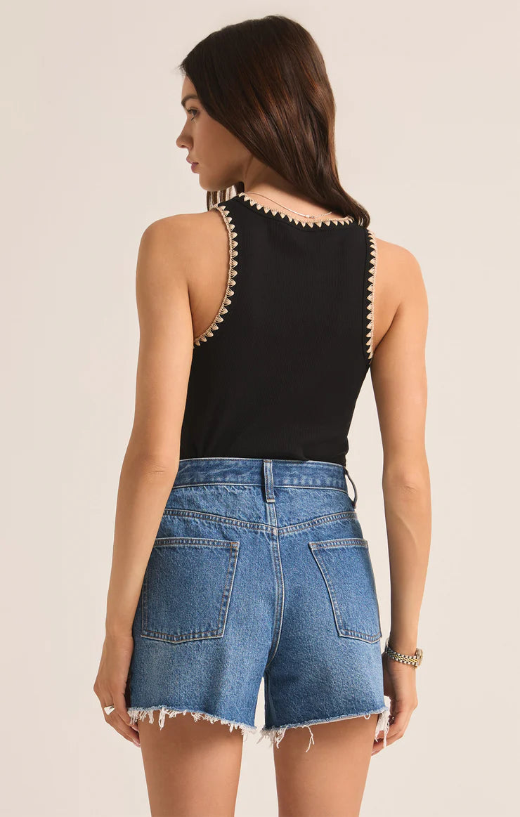 Z Supply Avril Rib Whipstitch Tank Top