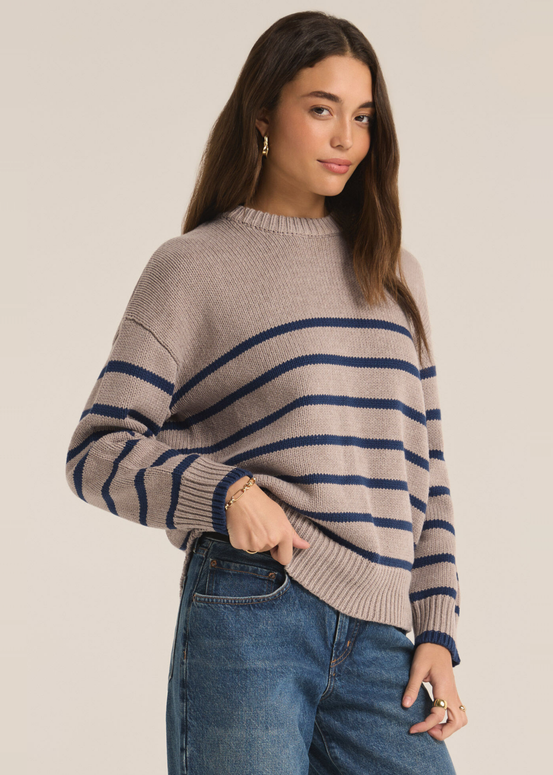 Z Supply Boyfriend Stripe Sweater