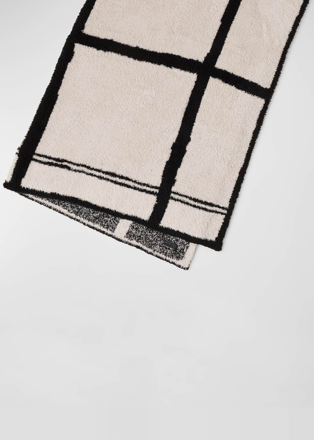 Barefoot Dreams Cozychic Grid Plaid Throw in Stone/Black