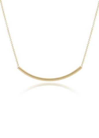 16" Necklace Gold - Bliss Bar Smooth