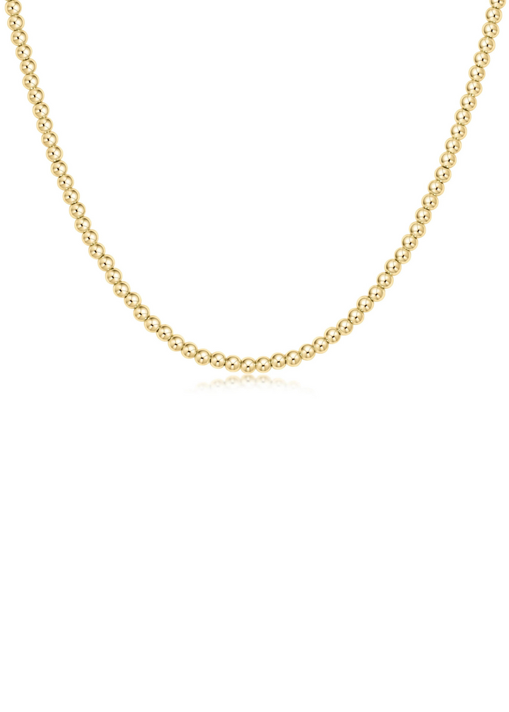 15" Choker Classic Gold-3mm Bead